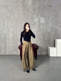 Piqu Haki ZR Muadil Kemerli PantolonGausPANTOLONGU00903898