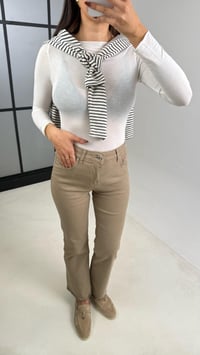 Vizon Püskül Detaylı Kesik Paça Flare Jean GAUS-00479GAUSDENİM PANTOLONGAUS-00479