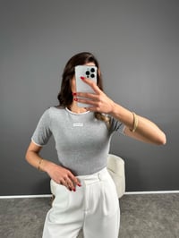 Abril Gri Baskılı Tshirt GausTSHIRTGU007161