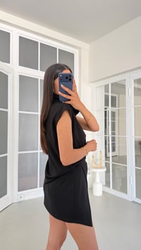 Siyah Fermuarlı Bluz Şort Etek İkili Modal Kumaş Takım GAUS-01820GAUSSuitsGAUS-01820