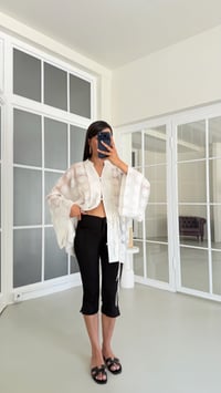 Siyah Dikiş Detaylı Capri Pantolon GAUS-01722GAUSPANTOLONGAUS-01722