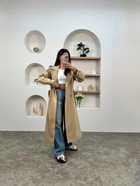 Zaria Camel Kemerli Astarsız TrençkotGausKABANGU00903432