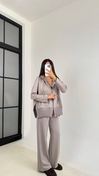 Vizon Kapüşonlu Hırka Beli Lastikli Pantolon İkili Premium Takım GAUS-0075GAUSTAKIMGAUS-0075
