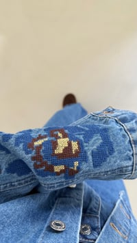Mavi Nakışlı Cep Detaylı Tasarım Denim Takım GAUS-02117GAUSTAKIMGAUS-02117