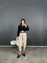 Keten Paçası Düğmeli Pantolon GausPANTOLONGU007959