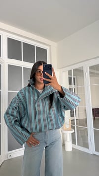 Su Yeşili Şeritli Dik Yaka Astarlı Premium Bomber Ceket GAUS-02029GAUSJacketsGAUS-02029