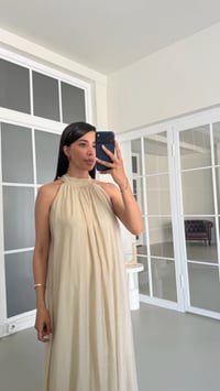 Taş Halter Yaka Dantel Detaylı Astarlı Elbise GAUS-01710GAUSELBİSEGAUS-01710