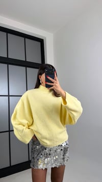 Sarı Balıkçı Yaka Yarasa Kol Triko Kazak GAUS-00928GAUSKAZAKGAUS-00928