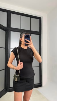 Siyah ZR Model Sırt Kancalı Tshirt GAUS-01410GAUSTSHIRTGAUS-01410