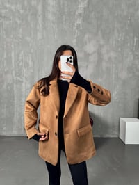 Berta Camel Astarlı Süet CeketGausCEKETGU00903960
