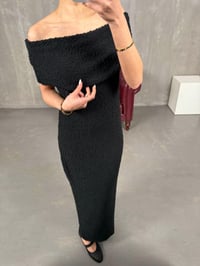Tuw Siyah Madonna Yaka Tasarım ElbiseGausELBİSEGU100898