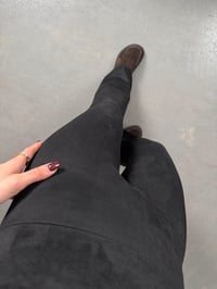 Vayole Siyah Süet İspanyol Paça PantolonGausPANTOLONGU1005