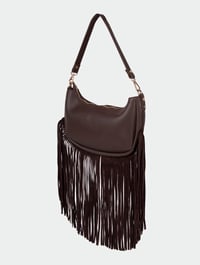 303 PÜSKÜLLÜ ÇANTA KAHVEBAG COLLECTIONGaus ÇantaCNT-118
