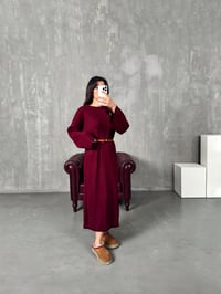 Terav Bordo Premium Triko ElbiseGausELBİSEGU00904087