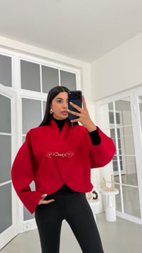 Kırmızı Tokalı Kaşe Premium Ceket GAUS-02102GAUSJacketsGAUS-02102