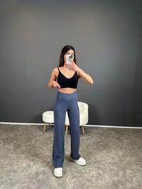 Hully Mavi Yumoş Triko Pantolon GausPANTOLONGU004351