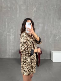 Liyora Leopar Desenli Astarlı Blazer CeketGausCEKETGU100893