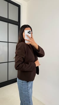 Acı Kahve Astarlı Vatkalı Düğme Detaylı Ceket GAUS-0097GAUSJacketsGAUS-0097