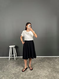 MSN Siyah Tshirt Detaylı Elbise GausELBİSEGU008175