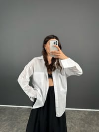 Qr Beyaz Keten Gömlek GausGÖMLEKGU008290