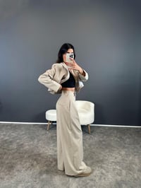 Ketrina Bej Tasarım Blazer Ceket İkili Takım GausTAKIMGU004366