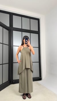 Yeşil Örgü Askılı Tencel Tulum GAUS-01436GAUSTULUMGAUS-01436