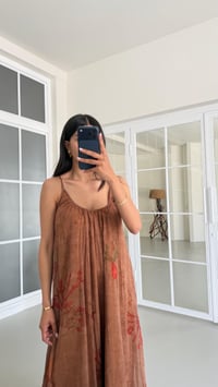 Taba Ayarlanabilir Askılı Astarlı Desenli Elbise GAUS-01642GAUSELBİSEGAUS-01642