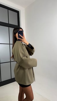 Haki Kemerli Astarlı Cepli Premium Ceket GAUS-00818GAUSCEKETGAUS-00818