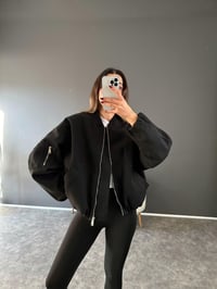 Siyah Premium Kaşe Bomber Ceket GausCEKETGU003016