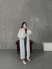 Lizya Beyaz Sakallı Yumuşak Triko HırkaGausHIRKAGU100327