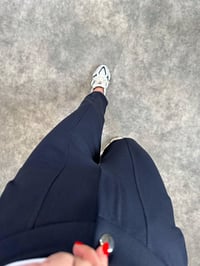 Ren Lacivert Beli Lastikli Paça Detaylı PantolonGausPANTOLONGU004375