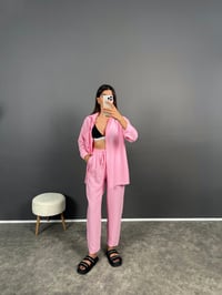 Agis Pembe Keten Ayrobin İkili TakımGausTAKIMGU008476
