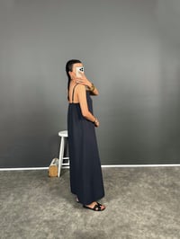 Negundo Antrasit Askılı Rahat Kesim Tensel ElbiseGausELBİSEGU008424