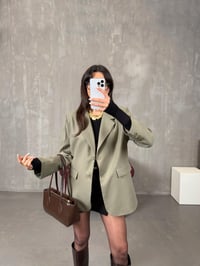 Lenora Haki Astarlı Blazer CeketGausCEKETGU100383