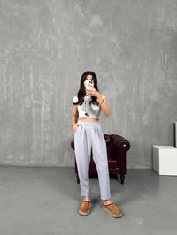 Weld Gri Arkası Lastikli Cepli Harem PantolonGausPANTOLONGU00903789