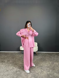 Lalita Pembe Saten Parlak İkili TakımGausTAKIMGU004342