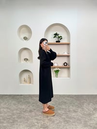 Bella Siyah V Yaka Triko ElbiseGausELBİSEGU00903565