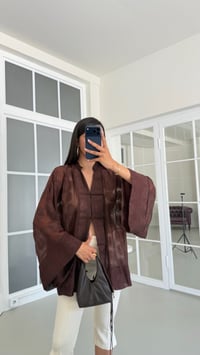 Kahve Çin Düğme Detaylı Premium Gömlek GAUS-01711GAUSGÖMLEKGAUS-01711