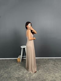 Amor Vizon Askılı Modal Kumaş Uzun ElbiseGausELBİSEGU008607