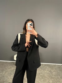 RY Premium Şeritli Blazer Ceket Pantolon Takım GausTAKIMGU004599