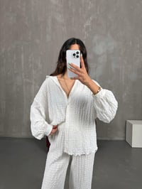 Ekru Gömlek Pantolon Bürümcük Takım Gaus00232GausTAKIMGU1001534
