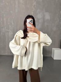 Rase Ekru Atkılı HırkaGausHIRKAGU00903857