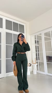 Yeşil Kemerli Premium Denim Tulum GAUS-02123GAUSJumpsuitsGAUS-02123