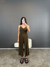 Melody Haki İp Askılı Rahat Tulum GausTULUMGU004628