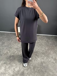 Ulya Antrasit Premium Modal Kumaş İkili TakımGausTAKIMGU004570