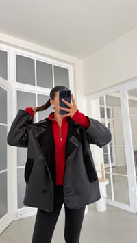 Siyah İçi Kürklü Düğmeli Cep Detaylı Mont GAUS-02151GAUSPuffer JacketsGAUS-02151