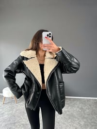 REE Siyah İçi Kürklü Mont GausMONTGU002508