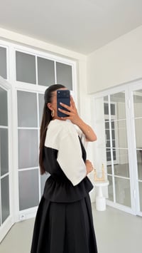 Siyah TWST Model Beli Lastikli Bluz Etek İkili Takım GAUS-01768GAUSTAKIMGAUS-01768