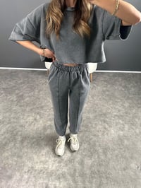 La Eskitme Jogger Pantolon Tshirt İkili Takım GausTAKIMGU004241