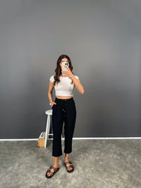 Solvit Siyah Havuç Model Rahat PantolonGausPANTOLONGU008356